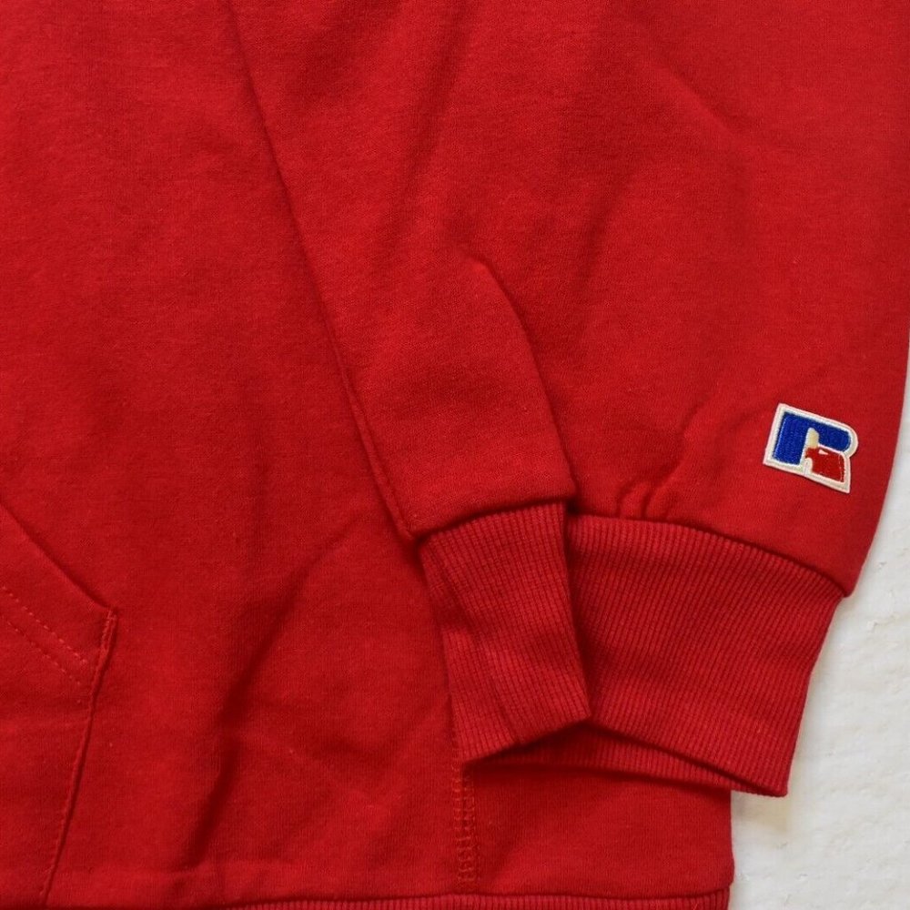 Russell Athletic Mens Red Pullover Fleece Hoodie UC84MLS New With Tags - Picture 4 of 4